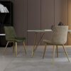 dining chair Office Reception Chairs Business Dining Chairs Set Kitchen Dining Chairs Set of 6 with Metal Legs PU Leather Seat and Backrests Kitc