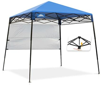 EAGLE PEAK Day Tripper 2.5m x 2.5m Slant Leg Lightweight Compact Portable Canopy w/Backpack Easy One Person Set-up Folding Shelter and 36 Square