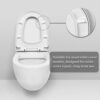 8Pcs White Toilet Seat Buffers Plastic Toilet Seat Bumpers for Toilet Seat Rubber Buffers Toilet Seat Buffers White Toilet Seat Pads White Toilet