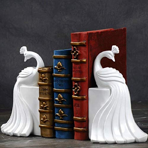 CHUNYU Creative Sculpture Simple Home Living Room Wine Cabinet Bookcase Crafts Ornaments Peacock Book Block Office Book Resin Decoration