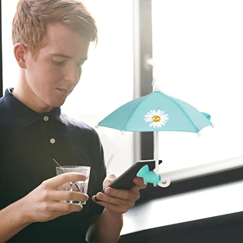 Tytlyworth Phone Parasol Umbrella | Mini Umbrella Phone Sun Protection for Outdoor Use - Sturdy Mobile Phone Parasol Holder as a Birthday Gift