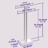 Qflushor Standing Towel Rack with Marble Base 2-Tier, 38" Tall Bath Towel Stand for Bath Sheet, Stainless Steel Free Standing Towel Racks for Bat