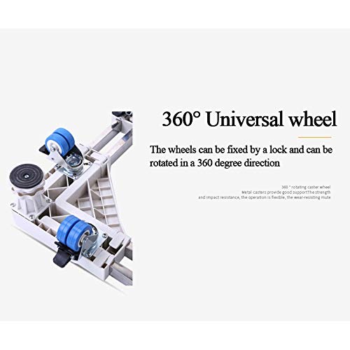 JJZXD Movable Refrigerator Floor Trolley Fridge Stand Washing Machine Holder 4 Strong Feet Mobile Stand with Brake Wheel 500kg