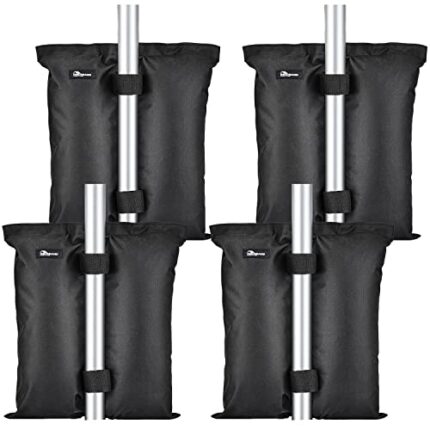 Mrrihand Gazebo Weights Set of 4 Heavy Duty, Weights for Gazebo, 1680D PVC Coating, Sandbags No Filled with Long Belt for Any Pop Up Tent Gazebo