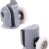 Shower Door Rollers, Set of 8 Single Shower Door Runners/Wheels/Pulleys/Guides 23mm Diameter Home Bathroom DIY Replacement Parts(4 Upper Rollers