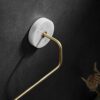 HIGOH Towel Racks, Towel Rail for Bathroom,Punch-Free Bathroom Marble Hand Towel Holder,Nordic Minimalist Single-Bar Bathroom Light Styleen Towel