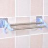 N/A Stainless Steel Double Bar Towel Rotating Towel Rack Bathroom Kitchen Wall Towel Rack Glossy Double Holder Stand Towel Hanger