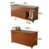 3-Tier Shoe Rack Bench Solid Wood Shoe Organizer with Shelves And Drawer Storage, Indoor Storage Chest, Bed End Stool for Entryway, Hallway, Livi