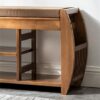 SDFGH Shoe Bench Rack Removable Cushion Hidden Storage Compartment Side Drawer Shoe Storage Organizer Shoe Cabinet (Color : Rosso, Size : 32x46x1