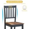 WALNUT 5 Piece Mid-Century Dining Table Set 4 Chairs With Wooden Legs Kitchen Furniture