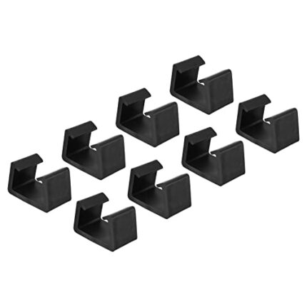 PATIKIL Patio Furniture Clips, 8 Pack Sofa Rattan Furniture Clamps Wicker Fixed Connection Chair Fasteners for Outdoor Garden, Black