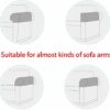 Golden Apple Pack of 2 Velvet Soft Sofa Arm Slipcovers Elastic Sofa Armrest Protectors Removable Sofa Arm Covers (Gray)
