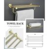 HIGOH Towel Racks,Bathroom Towel Rack Wall Mounted Towel Holder,Brushed Bathroom Accessories,Towel Holder,Towel Bar Shelf
