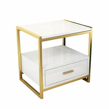 SDFGH Nordic Nightstand Wooden Side Tables Bedroom Bedside Table with Drawer Bedroom Furniture Tea Table