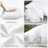 Sungeek 4 Pack Waterproof Cushion Inner Pads, Outdoor Decorative Pillow Inserts Soft Fluffy Plump Cushion Inserts for Patio Garden Bench Farmhous