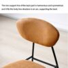 DINGZZ Dining Chair Minimalist Home Iron Backrest Dining Table and Chair Casual Industrial Style Chair