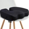5 STARS UNITED Seat Cushion for Office Chair - 100% Memory Foam Pillow - Firm Coccyx Pad - Tailbone, Sciatica, Lower Back Pain Relief - Premium H