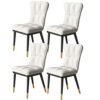Kitchen Dining Room Furniture Chairs Dining Chair Set Of 4 PU Leather High Back Soft Seat Soft Padded Seat Kitchen Chair with Metal Chair Legs Ki