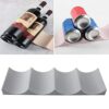 Wine Bottle Rack European Style Wine Stand Champagne Display Rack for Home Countertops Table Top Organizer Fridge Shelf (Grey)