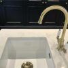 ENKI, Dorchester, KT059, Antique Oil Rubbed Bronze Dual Flow Kitchen Sink Mixer Tap for Basin, Twin White Levers Swivel Spout Perfect for Double