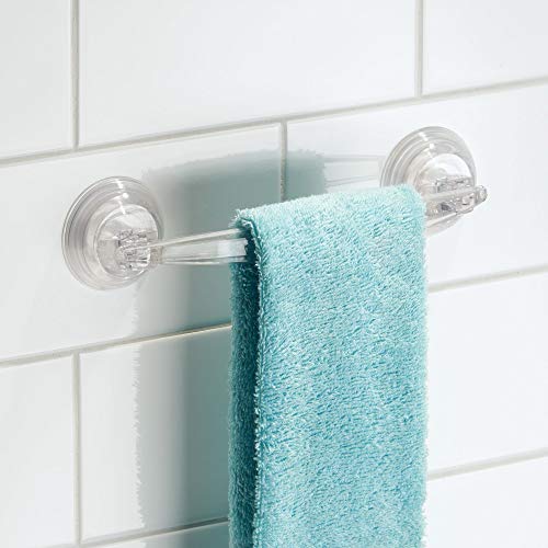 InterDesign 52620Power Lock Suction Bathroom Towel Bar - Clear,11.2" x 5.65" x 2.35"