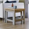 Amazon Brand - Movian, Arlington Nest of Tables, Engineered Wood End Table, Square, Grey & Oak, H 40 x W 36 x D 39 Cm