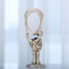 WUURAA Halloween Skull Mirror For Home Bedroom Bathroom Decoration Ornaments Skull Mirror Charm