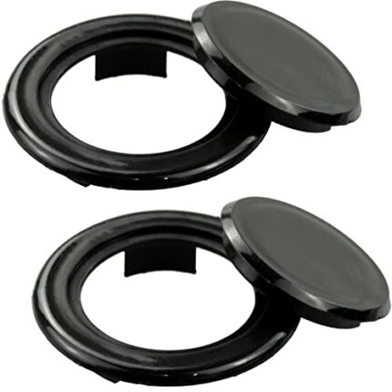 2 Inch 2 Pcs Parasol Table Insert Patio Table Umbrella Hole Ring with Cap Parasol Hole Rings Plug Set Standard Size Umbrella Hole Plug for Glass