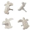 Drawer Knob in Rustic Sea Turtle Antique Distressed White Design for Cabinet Door Dresser Drawer Furniture Hardware (A Set of 12)
