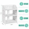 SOULONG 3 Tier Composite Wood Plastic Shoe Rack Storage Organiser White Openwork for Shoes 40 x 23 x 51 cm, White