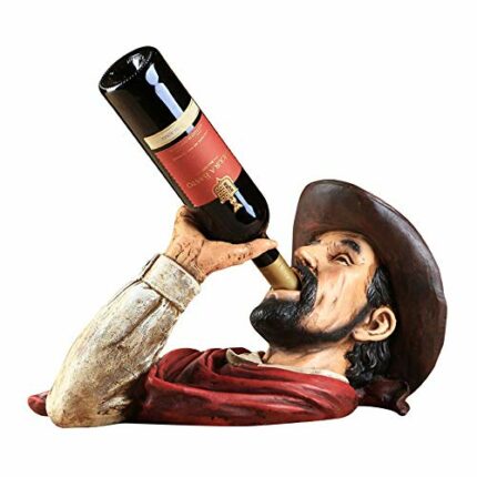 PIBM Stylish Simplicity Creative Bar Decoration Wine Rack Home Resin Table Creative Ornaments Porch Wine Rack Restaurant Cowboy Crafts Gifts Soak
