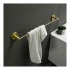 HIGOH Towel Racks, Towel Rail for Bathroom,Brushed Aluminum Bathroom Towel Bar,Wall Mounted Towel Hanger Single Hand Towel Holder,Storage Shelf B