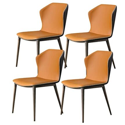 Kitchen Dining Room Furniture Chairs Dining Chairs Set Of 4 Modern Kitchen Microfiber Leather High Back Soft Seat Living Room Chairs Side Chair w