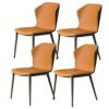 Kitchen Dining Room Furniture Chairs Kitchen Dining Chairs Set Of 4 Modern Microfiber Leather High Back Soft Seat Living Room Chairs Side Chair w