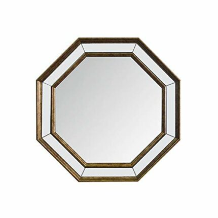 Bathroom Mirror Modern Design Octagonal Wall Mirror Vanity Mirror Decorative Mirror, Suitable for Entrance Bedroom Living Room, with Plastic Fram