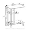 Furinno Side Tables, Wood, Espresso/Black, one size, 29.5 (D) x 50 (W) x 62.7 (H) cm