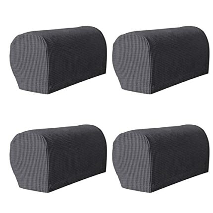 Errum Armchair Covers, Set of 4 Stretch Armchair Couch Non-Slip Arm Caps Armrest Cover Furniture Protector Slipcovers for Chair Sofa Couches Recl