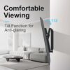 MAXXIVO Tilt TV Wall Mount Bracket for 17-43 inch TVs, MAX VESA 200 x 200mm and 66 lbs Load Capacity, Compatible with Single/8" Wood Studs, Space