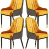dining chair Office Reception Chairs Business Dining Chairs Set Kitchen Dining Chairs Set of 4 Modern High Back Soft Seat Living Room Chairs Wate
