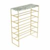 ZTTTD Wrought Iron Shoe Rack Multi-layer Simple Household Door Storage Rack Space Minimalist Gold