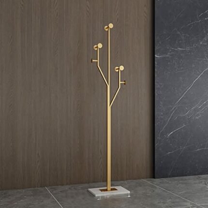 LUKEO Bedroom Clothes Golden Standing Coat Rack Floor Laundry Metal Hanger Coat Rack Shoe Wardrobe Furniture (Color : 3-pack, Size : Light Grey)