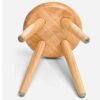 CHEWO Bath Stools,Footstools Round Solid Foyer Shoes Shoe Creative Home Room Bathroom Stool Footstool Fashion Dining Stool Dressing Stool/Walnut/