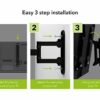 AVF EL204B-A Multi-Position Full Motion Long Extension TV Mount for 25-Inch to 40-Inch TV or Monitor, Black