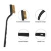 Akls Mini Brass Wire Brushes Plastic Handles Wire Brush for Cleaning Rust, Metal Work Pieces, Welding Slag and Rust, Greasy Dirt, 12pcs