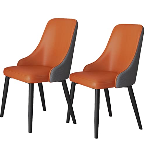 Kitchen Dining Room Furniture Chairs Kitchen Dining Chairs Set Of 2 Water Proof PU Leather Chairs with Black Legs Soft Padded for Living Room Bed