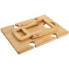 Youeon Portable Wine Picnic Table with 5 Wine Glasses Holder, Foldable Champagne Picnic Snack Table, Wine and Cheese Table for Picnic, Camping, P