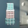Wall Mounted Towel Rack, Stainless Steel Bathroom Towel Holder with 3 Bar Rail Rolled Tower Rack Storage Organizer Metal Washcloths Shelf for Rol