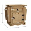 Amazon Brand - Movian Corona Magazine Table, 1 Drawer, Solid Pine Wood, 51.5 x 54 x 38 cm