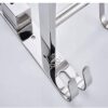 48cm Wall-Mounted Towel Rack Towel Rail Double-Layer Stainless Steel With Five Hooks For Bathroom Kitchen Hotel Office