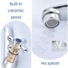 Traditional Victorian Pair of Basin Taps Bathroom Sink Taps Mixers Hot and Cold Bath Brass Faucet - Chrome Plated